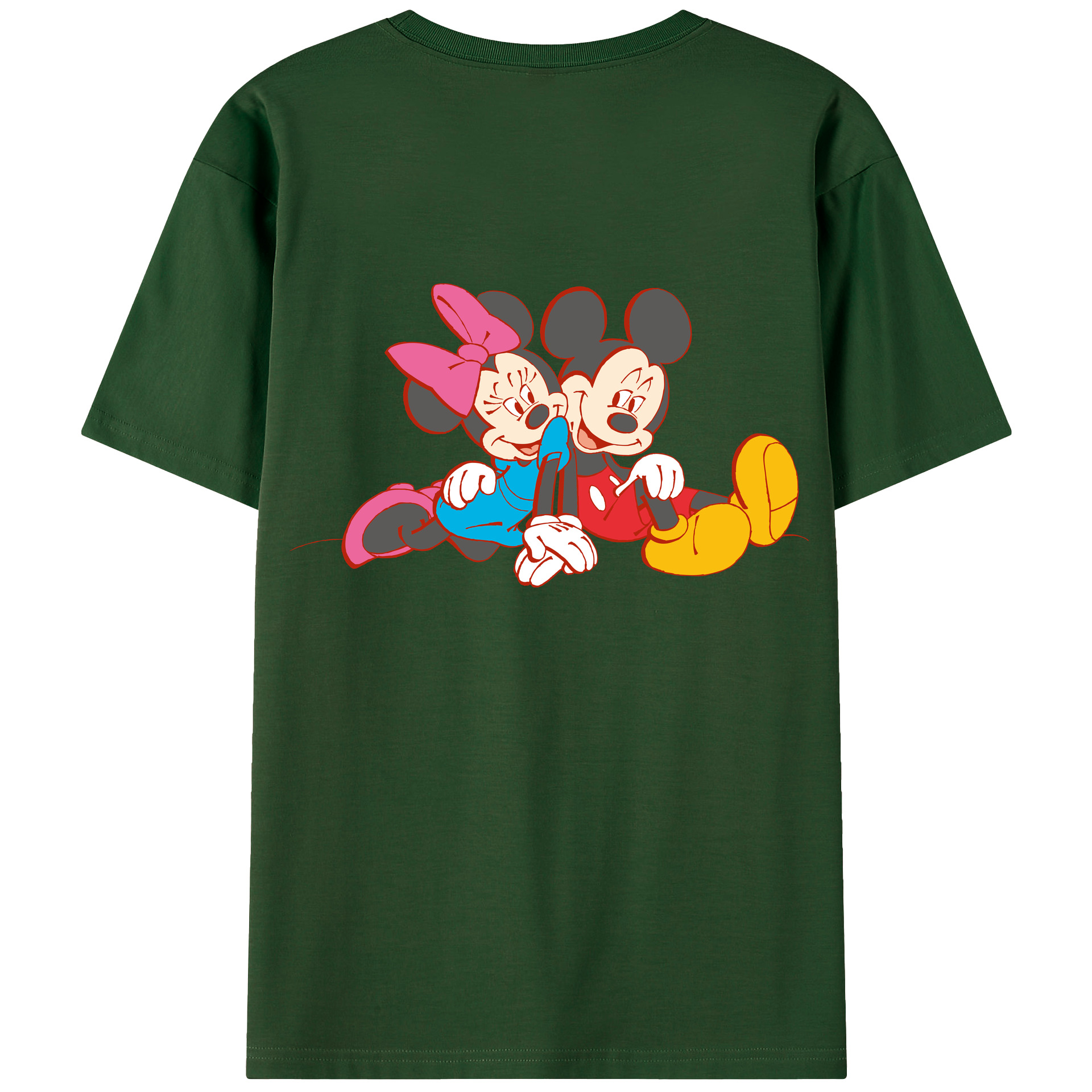 （画像用） ミッキーマウス Mickey Mouse 綿100％半袖Tシャツ（背面プリント）
